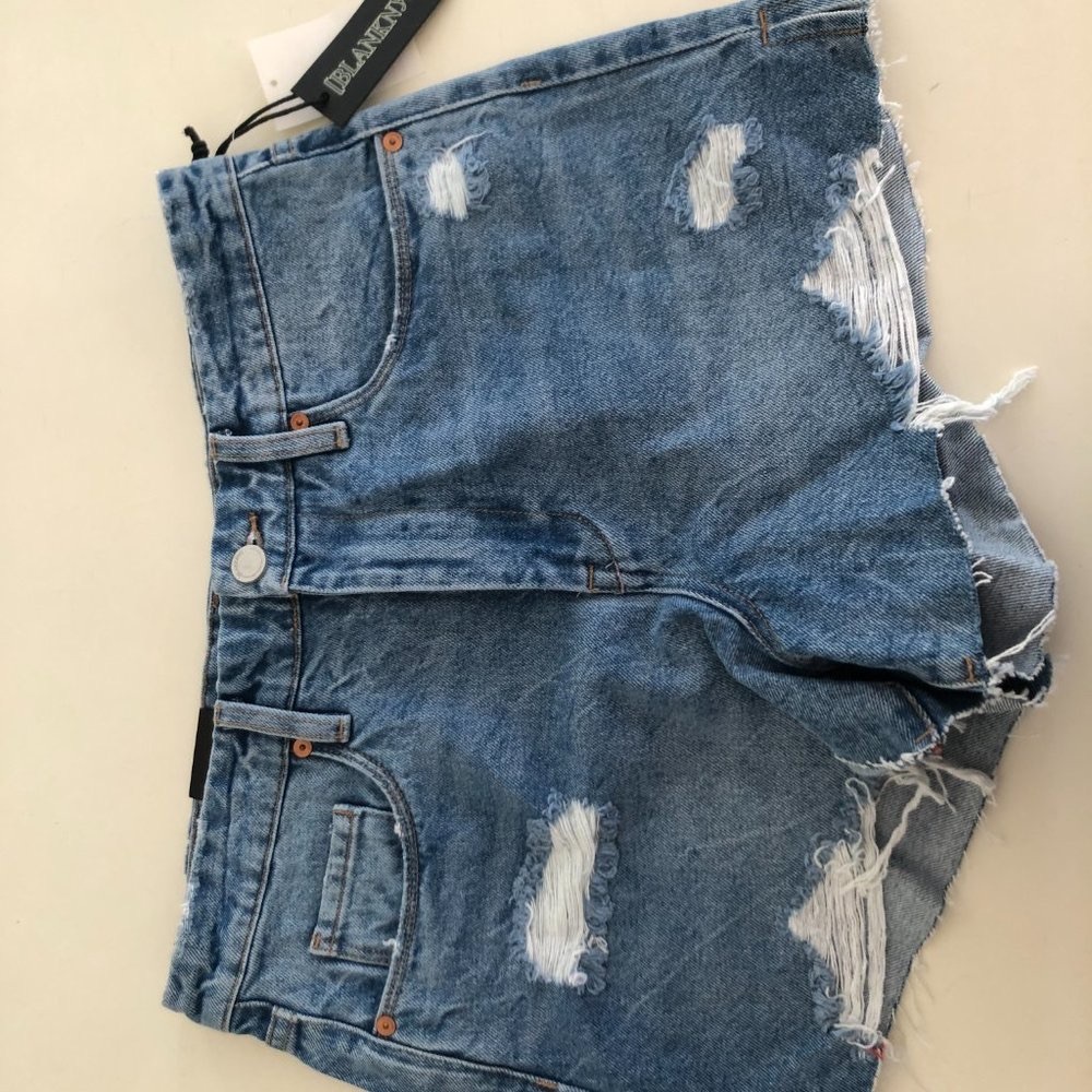 NEW Blank NYC The Barrow High Rise Denim Shorts